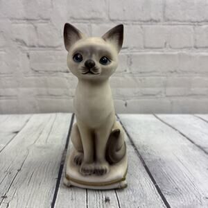 Siamese Cat Berman and Anderson Japan Wind up Music Box Are You Sleeping Tune